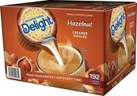 Mängden socker i Hazelnut coffee creamer singles