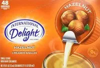 Mängden socker i Hazelnut nondairy creamer cups