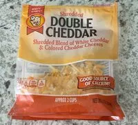 Mängden socker i Shredded double cheddar