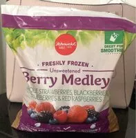Mängden socker i Unsweetened berry medley whole strawberries