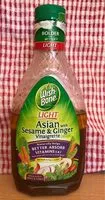 Mängden socker i Wish-bone, asian with sesame & ginger vinaigrette dressing, delicately sweet & tangy