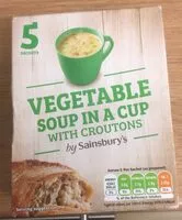 Mängden socker i Vegetable soup in a cup