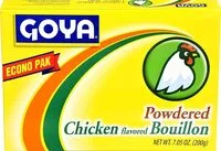 Mängden socker i Foods chicken flavored bouillon powder econo pak