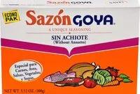 Mängden socker i Foods sazon economy