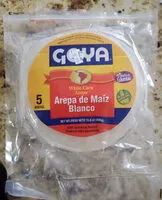 Mängden socker i Goya, white corn arepa