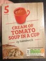 Mängden socker i cream of tomato soup in a cup