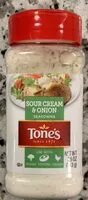 Mängden socker i Sour cream & onion Seasoning