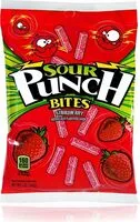 Mängden socker i Sour punch bites strawberry