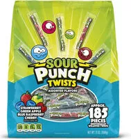 Mängden socker i Twists assorted flavors licorice candy