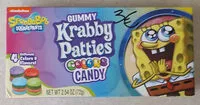 Mängden socker i Spongebob squarepants gummy krabby patties colors