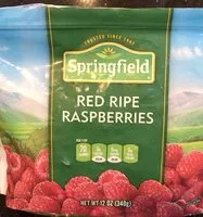 Mängden socker i Red ripe raspberries