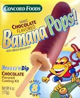 Mängden socker i Banana pops freeze n dip chocolate covered banana