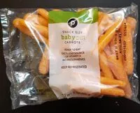 Mängden socker i Snack size baby cut carrots