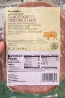 Mängden socker i Black forest uncured ham