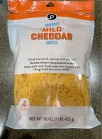 Mängden socker i Shredded mild cheddar cheese