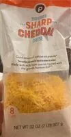 Mängden socker i Sharp cheddar shredded cheese