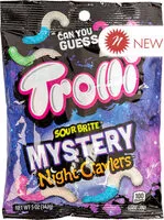 Mängden socker i Sour brite mystery night crawlers gummi candy