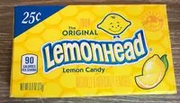 Mängden socker i Lemonhead hard candy lemon ounce box