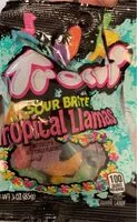 Mängden socker i Trolli  sour bites Tropical