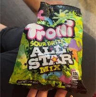Mängden socker i Trolli Sour Brite All Star Mix