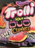 Mängden socker i Trolli sour duo crawlers peg bag