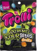 Mängden socker i Extreme Sour Fruitz Bites, Chewy Candy, Sour