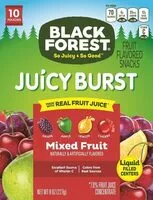 Mängden socker i Juicy burst mixed fruit flavored snacks