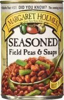 Mängden socker i Seasoned field peas and snaps