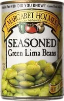 Mängden socker i Medium seasoned green lima beans