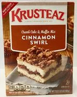 Mängden socker i Cinnamon swirl crumb cake and muffin mix