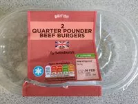 Mängden socker i 2 Quarter Pounder Beef Burgers
