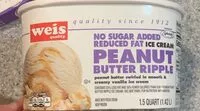 Mängden socker i No sugar added reduced fat ice cream peanut butter ripple
