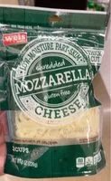 Mängden socker i Low moisture part skim shredded mozzarella cheese