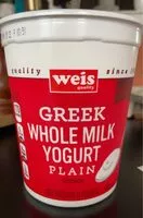 Mängden socker i Greek Whole Milk Plain Yogurt