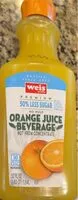 Mängden socker i Orange juice beverage no pulp