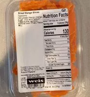 Mängden socker i Dired Mango Slices