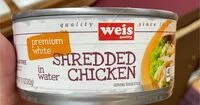 Mängden socker i Quality premium white shredded chicken