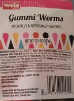 Mängden socker i Gummi worms