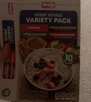 Mängden socker i Instant oatmeal variety pack