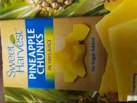 Mängden socker i Pineapple chunks in 100% juice