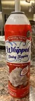 Mängden socker i Whipped dairy topping