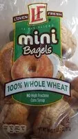 Mängden socker i 100% whole wheat mini bagels, 100% whole wheat