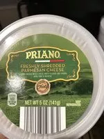 Mängden socker i Freshly shredded parmesan cheese, parmesan