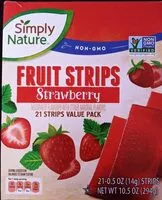 Mängden socker i Fruit strips strawberry