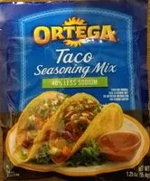 Mängden socker i Ortega, taco seasoning mix