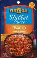 Mängden socker i Ortego taco skillet sauce