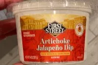 Mängden socker i First street artichoke jalapeno dip