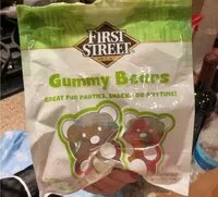 Mängden socker i First street gummy bears