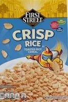Mängden socker i Crisp Rice toasted rice cereal