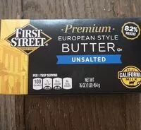 Mängden socker i European style unsalted butter